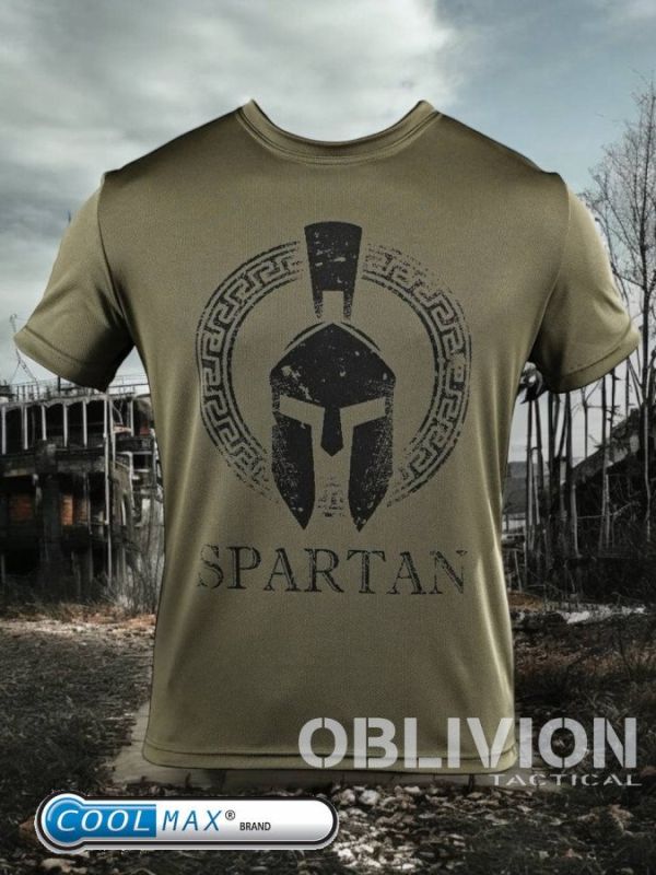 Тактическая потоотводящая футболка Oblivion SPARTAN олива  ДЛ6583