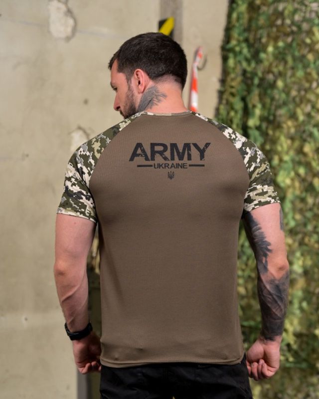 Футболка Army вставки  пиксель    ПП7681