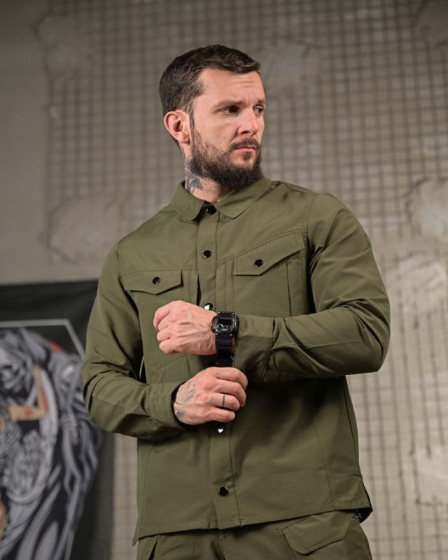 Тактическая рубашка mavrik олива ПП7747