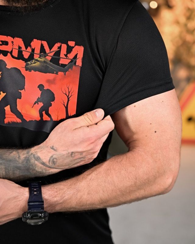 Тактическая потоотводящая Футболка Штурмуй black   ПП7898