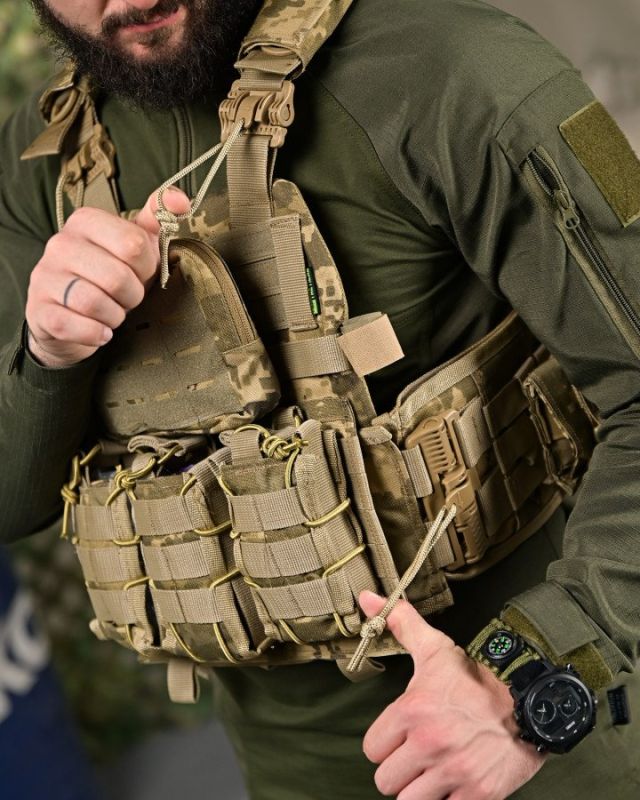 Плитоноска 4 точки сброса 7.62 пиксель   ПП4631
