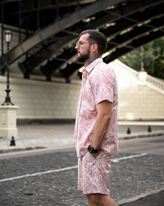 Летний комплект гавайка pink ПП4753