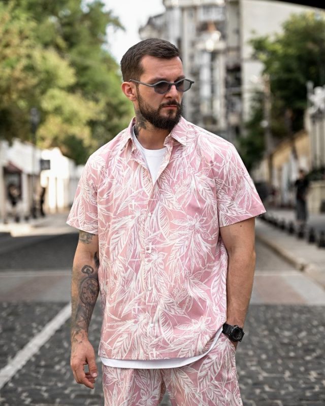 Летний комплект гавайка pink ПП4753