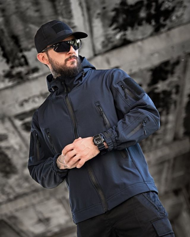 Тактическая куртка Soft Shel синий ВТ6474