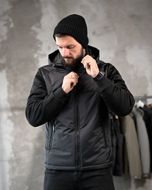 Демисезонная куртка stambul black  РП7448