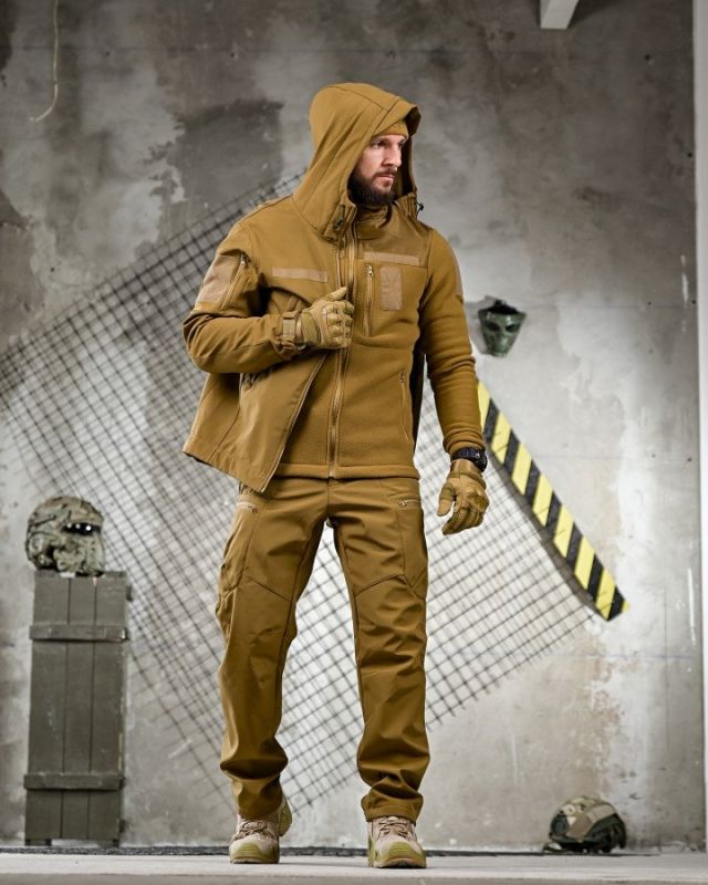 Тактичний костюм софтшел softshell 6в1 койот ПП7862