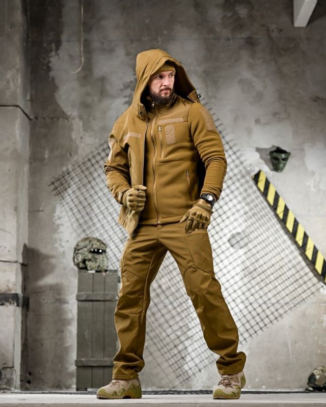Тактичний костюм софтшел softshell 6в1 койот ПП7862