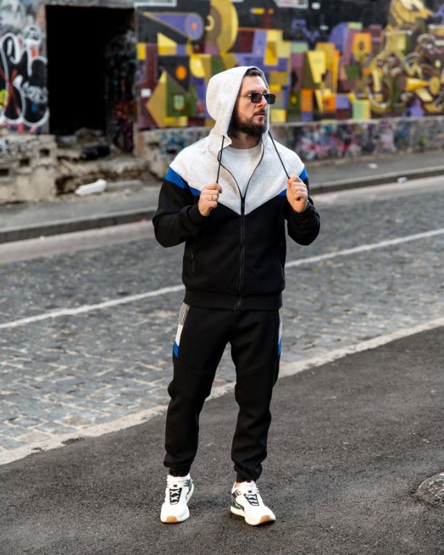 Мужской спортивный костюм FRUKT grey/black ПП7926