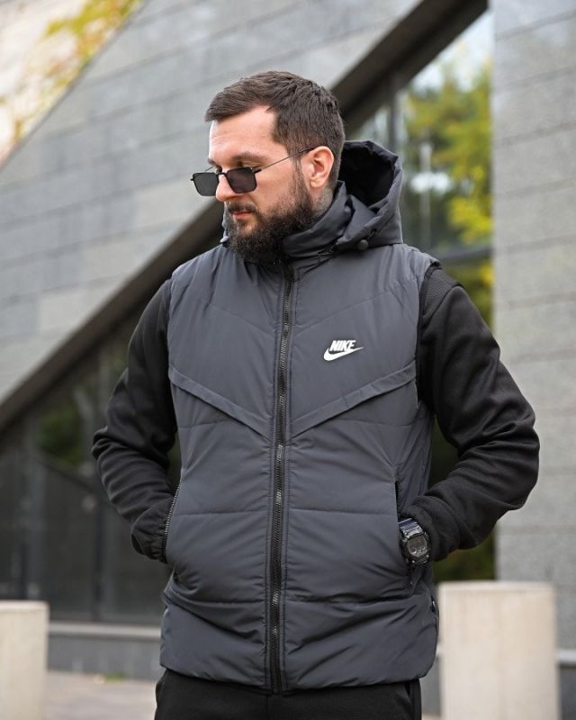 Мужская жилетка Nk  grey  4   ПП8014