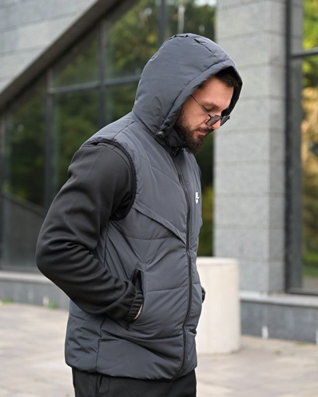 Мужская жилетка Nk  grey  4   ПП8014