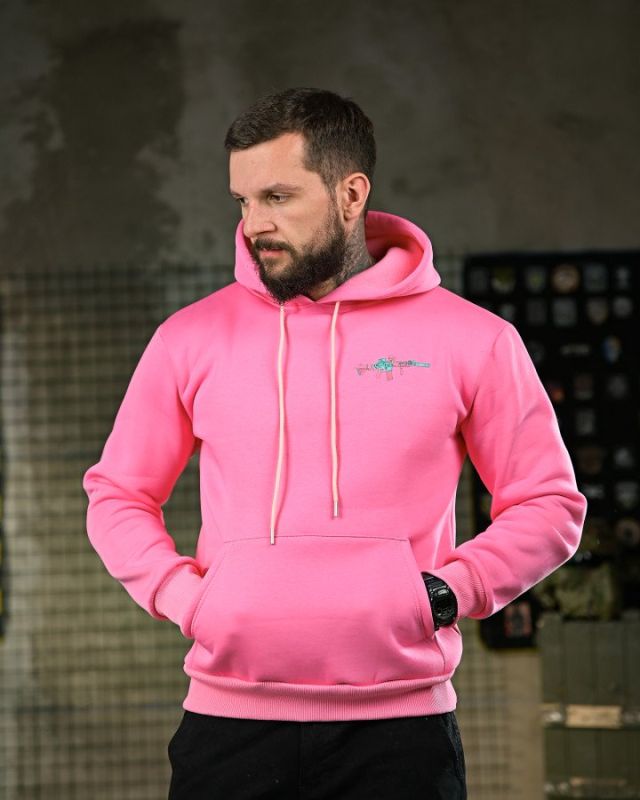 Милитари худи на флисе GENESIS M14 pink ПП8068