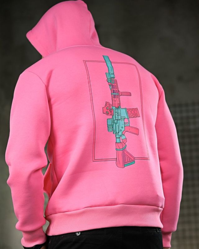 Милитари худи на флисе GENESIS M14 pink ПП8068