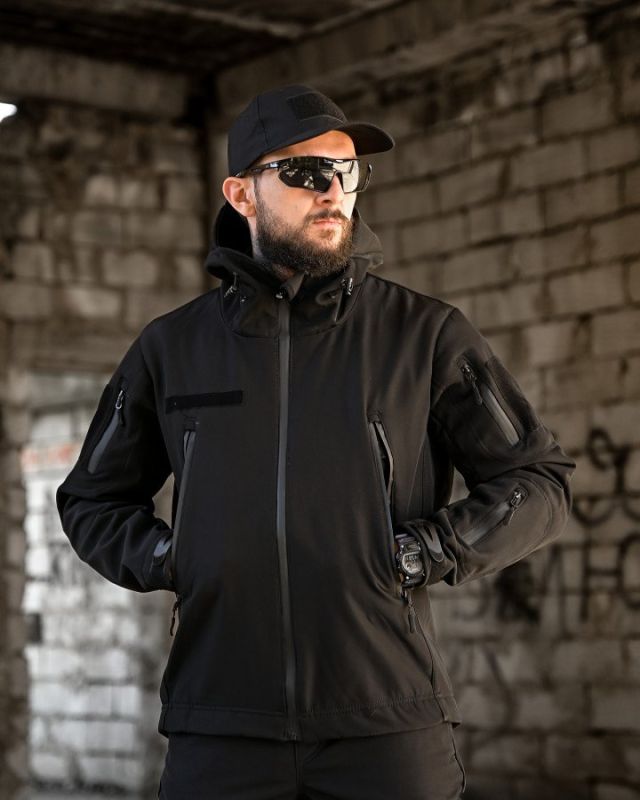 Тактический костюм софтшел BANDIT черный  ВТ7955