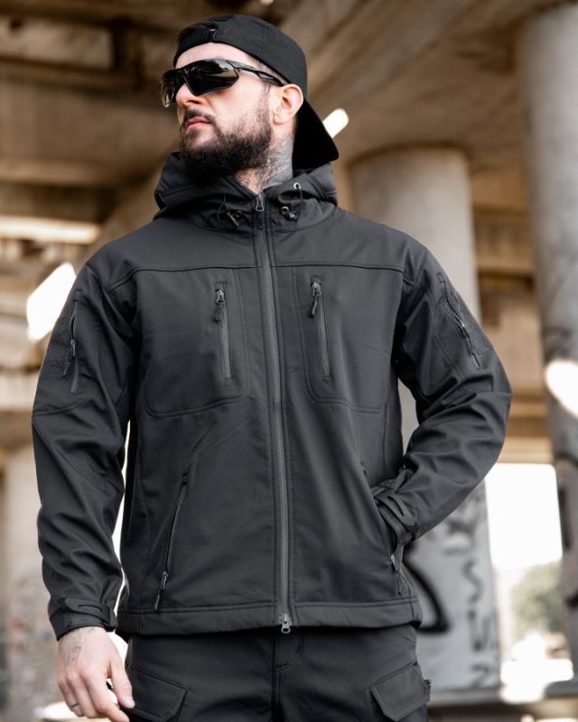 Міська тактична куртка MAXIMUS софтшел darck grey ПП7988