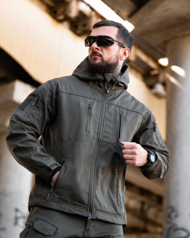 Городская тактическая куртка MAXIMUS софтшел light grey ПП7983