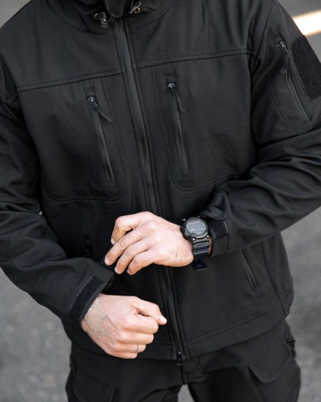 Міська тактична куртка MAXIMUS софтшел black ПП7980