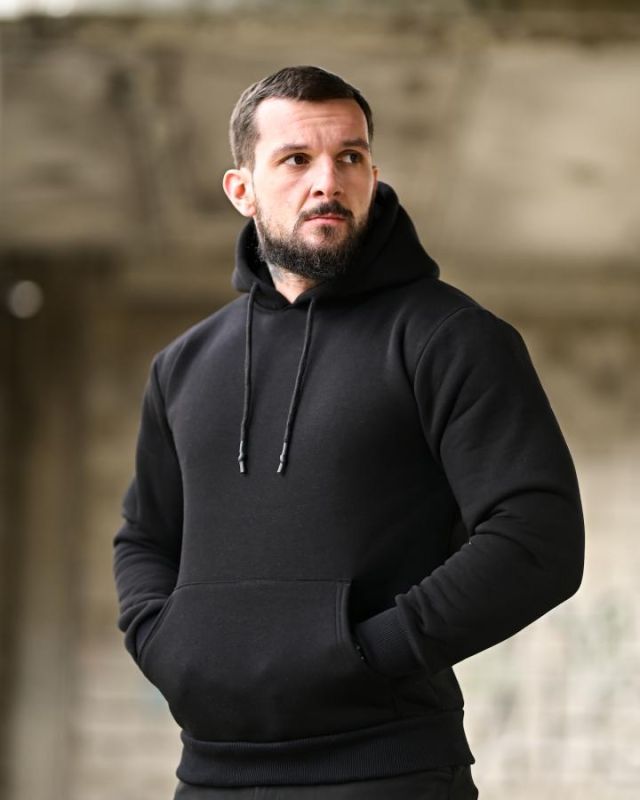 Милитари худи на флисе GENESIS only guns black ВТ6776