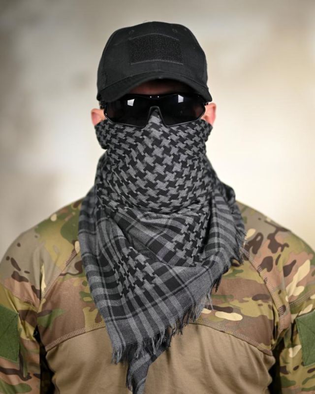 Арафатка шарф шемаг серая ВТ6836