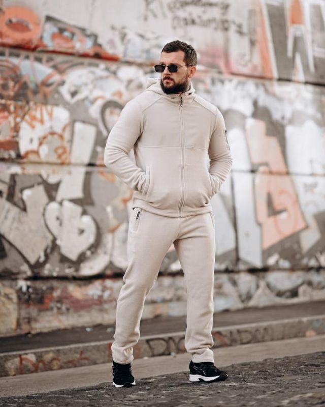 Зимний флисовый спортивный костюм ARCTIKA beg ВТ6818