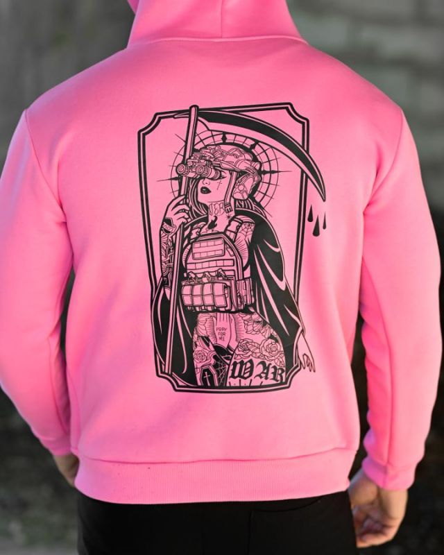 Милитари худи на флисе GENESIS WAR pink ВТ6847