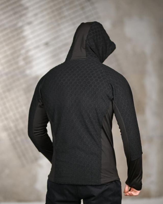 Тактическая флисовая кофта Polar Tactical черная ВТ6898