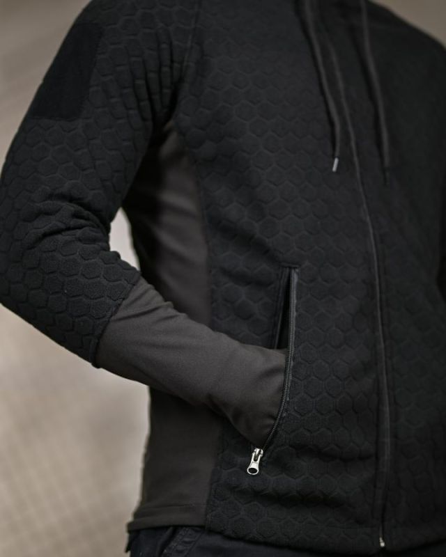 Тактическая флисовая кофта Polar Tactical черная ВТ6898