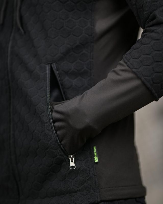 Тактическая флисовая кофта Polar Tactical черная ВТ6898