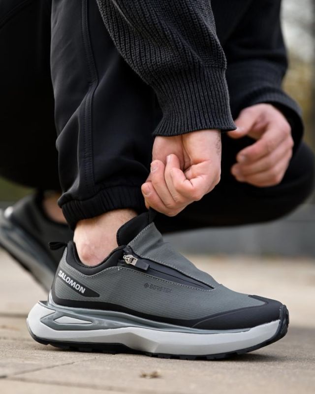 Зимние термо кроссовки Salomon grey   4 ТР6429