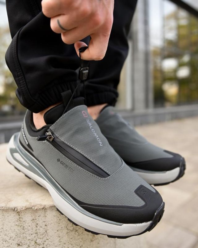Зимние термо кроссовки Salomon grey   4 ТР6429
