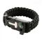 PARACORD БРАСЛЕТ З ВИСКОРЕМ, КОМПАСОМ ТА СВИСТКОМ ЧЕРНЫЙ