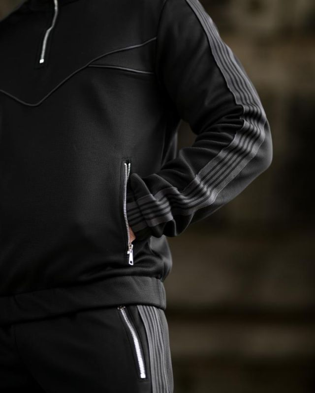 Зимний спортивный костюм на флисе RETROGRAD   black ТР6488