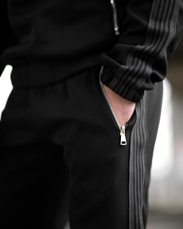 Зимний спортивный костюм на флисе RETROGRAD   black ТР6488