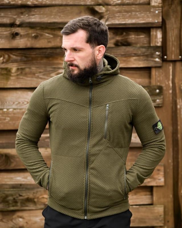 Флисовая термокофта Stone Island oliva ТР6515