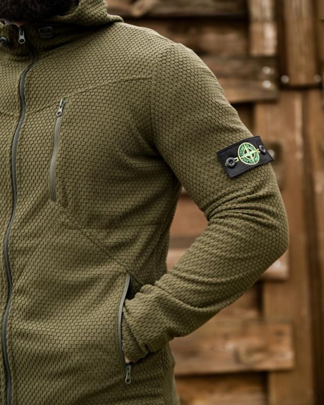 Флисовая термокофта Stone Island oliva ТР6515