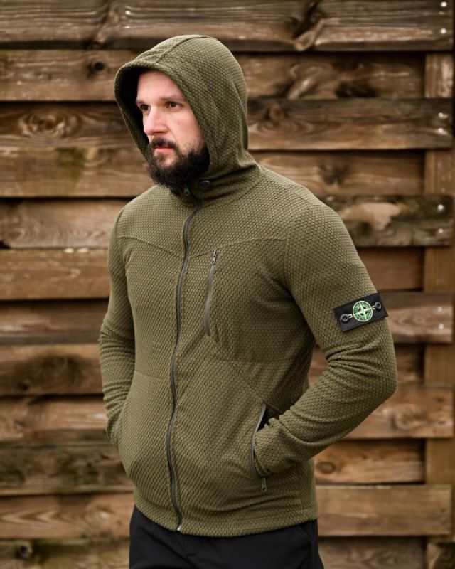 Флисовая термокофта Stone Island oliva ТР6515