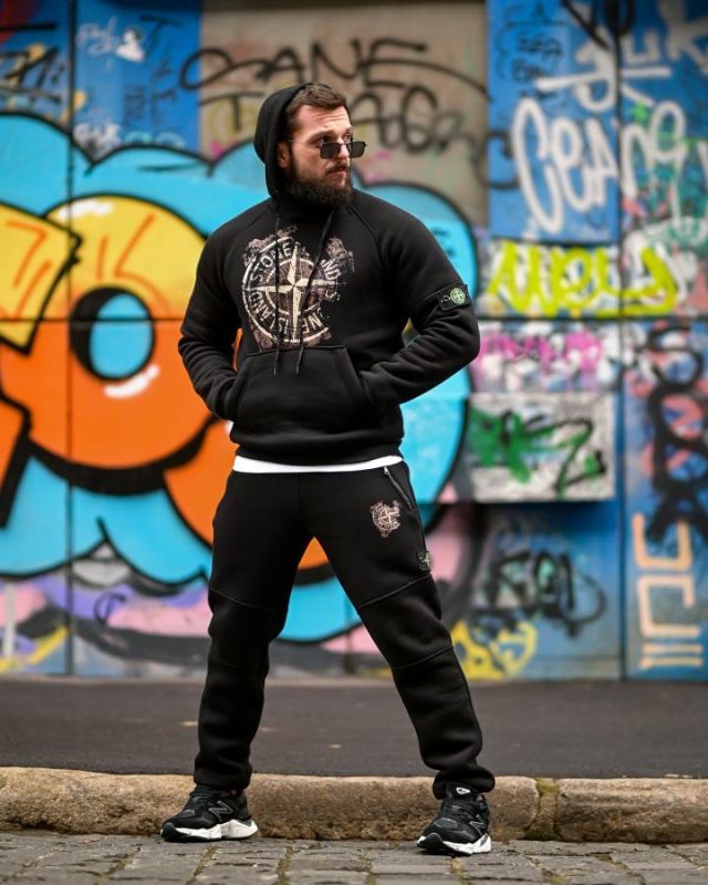 Зимний спортивный костюм Stone Island gerona black  ТР6537