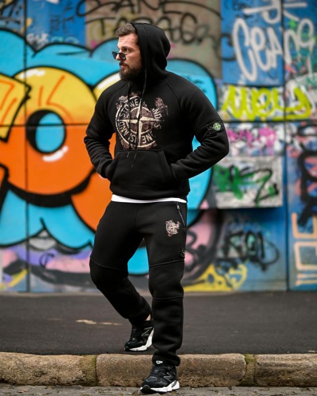 Зимний спортивный костюм Stone Island gerona black  ТР6537