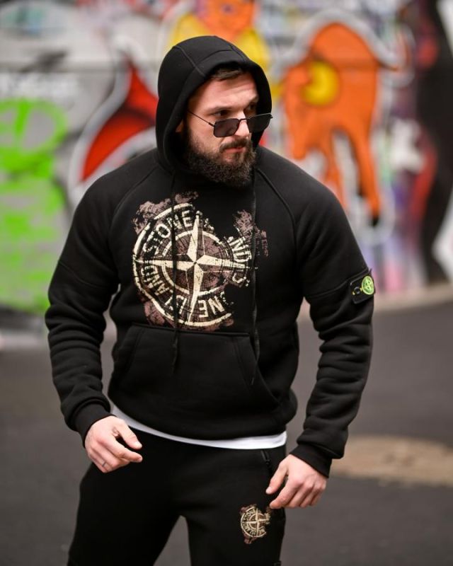 Зимний спортивный костюм Stone Island gerona black  ТР6537