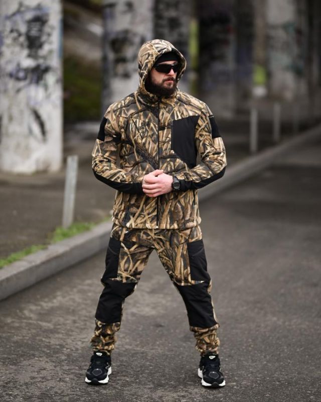 Флисовый спортивный тактический костюм TARANTUL wood ТР6557
