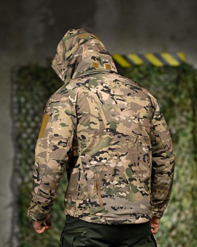 Демісезонна тактична куртка Soft Shell Silver Knight Windstoper мультикам