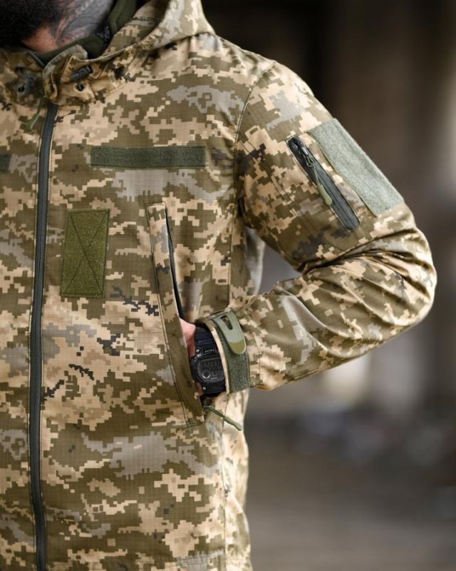 Тактическая куртка (без утеплителя)  field пиксель