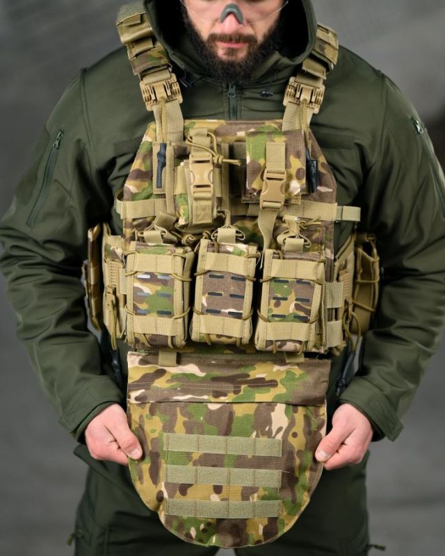 Плитоноска 4 точки сброса  мультикам Single Sword ТР6450