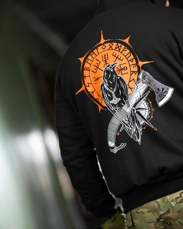 Милитари худи CROP Odin ТР6780