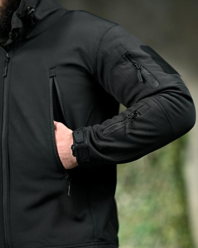 Демісезонна тактична куртка Soft Shell Silver Knight Windstoper black   ОР1232