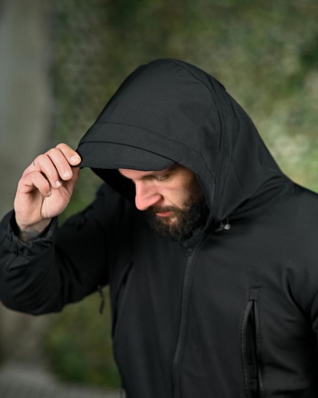 Демісезонна тактична куртка Soft Shell Silver Knight Windstoper black   ОР1232