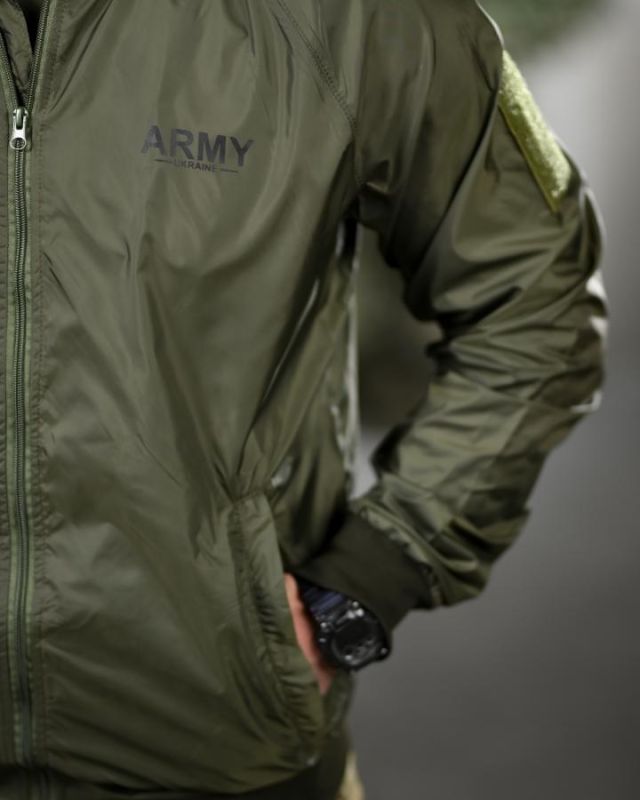 Легкая ветровка army  олива     ВТ5066