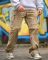 Джинсовые штаны/шорти бежевые на шнурках ВТ5299