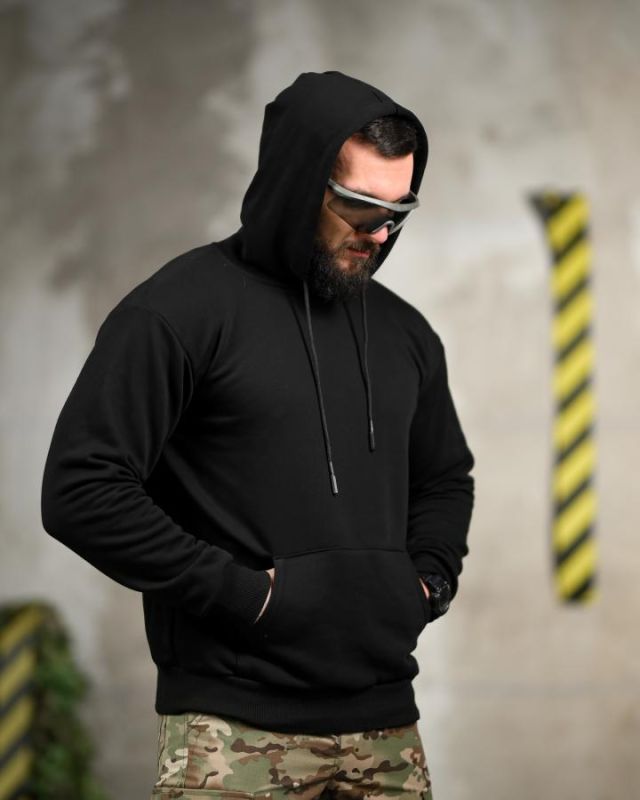 Милитари худи CROP black   ТР6750