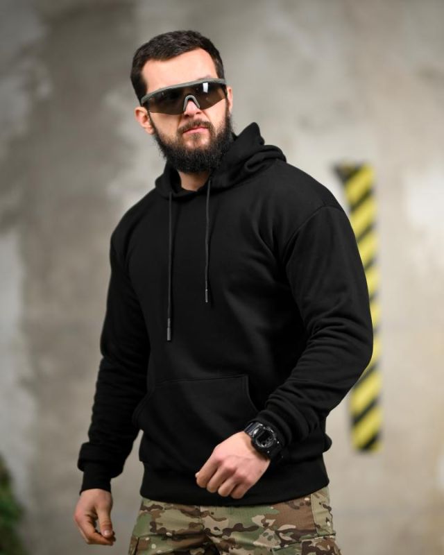 Милитари худи CROP black   ТР6750