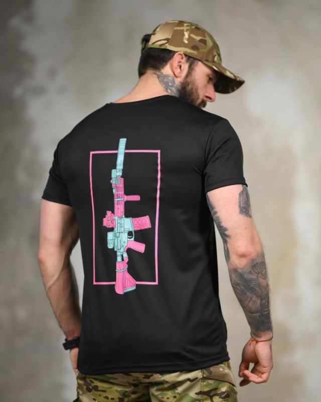Тактична футболка SELION Gun black ТР6766